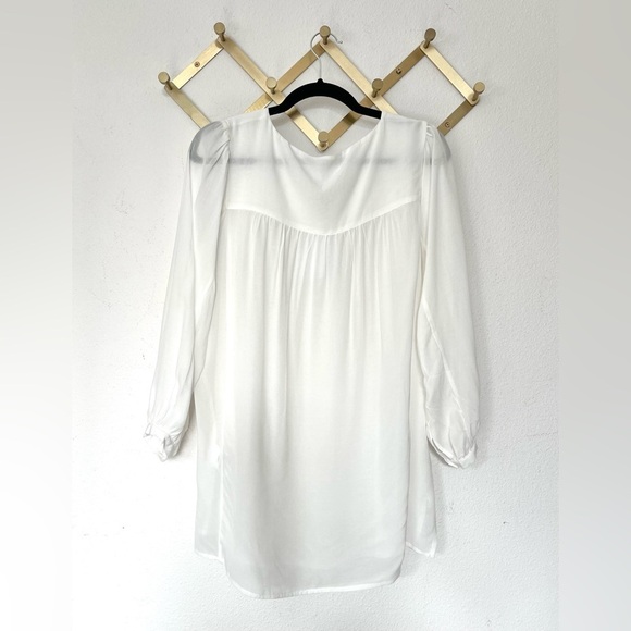 ANINE BING Flowy Tassel Blouse in Sheer White Size Large - Picture 6 of 6